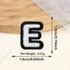 Parches bordados de letras inglesas en blanco y negro, mini, de venta caliente transfronteriza, con adhesivo termofusible para ropa, zapatos y sombreros, parches decorativos para planchar