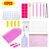 Kit de herramientas para pintar con diamantes, bolígrafo LED luminoso, caja de almacenamiento de 28 herramientas, taladro con rodillo, taladro a presión