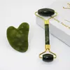 Rodillo de Jade Transfronterizo Cuarzo Rosa Aventurina Amatista Set de Rodillo y Raspador Raspador de Dedo de Amatista Fábrica