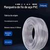 Mangueira de fio de aço transparente de pvc direto da fábrica, tubo de sucção, tubo de irrigação de fio de aço resistente ao desgaste, mangueira de fio de aço 4 pontos e 6 pontos