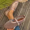 Sandalias de Talla Grande para Mujer de Comercio Electrónico Transfronterizo 2026 Primavera Verano Nuevas Punta Redonda Malla Hueca Estilo Europeo Americano Sandalias Planas