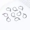 Ganchos para Orejas Puros de Cobre con Forma de D, Ganchos Franceses Ovalados para Orejas, Accesorios para Pendientes Hechos a Mano para DIY, Clips para Orejas de Gancho Francés