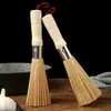 Pote de Pincéis de Bambu Natural Artefato Pote de Lavar Tigela Artefato Tigela de Lavar Antiaderente Pote para Limpar com Óleo Pincel Pincel para Lavar Pote Pincel Pote de Pincéis