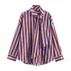 Para Comércio Exterior Transfronteiriço Europeu e Americano Roupas Femininas Aliexpress Venda Quente Moda de Verão Versátil Camisa Listrada com Laço