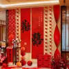 Set de Decoración de Habitación de Boda Bata de Vestir de Boda Tela Colgante de Pared de Fondo Pancarta Hombre y Mujer Decoración de Casa Nueva Atmósfera Boda