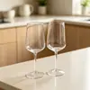 Copa de cristal nórdica en stock transfronteriza, transparente, simple, sensación de alta gama, copa de vino tinto, copa de vino para uso doméstico, copa de champán
