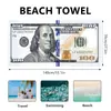Toalha de Banho Dólar Americano Transfronteiriça, Toalha de Praia Absorvente de Microfibra para Surfe e Banho, Toalha Bidimensional Personalizada, Presente Abstrato