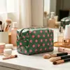 Nueva Bolsa de Cosméticos de Gran Capacidad para Viajes Transfronterizos, Bolsa para Productos de Cuidado de la Piel, Diseño Portátil, Bolsa para Guardar Labiales, Bolsa Rayada para Mujer