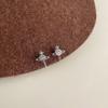 Clips para orejas de flores frescas y dulces sin perforación para mujeres, clips para orejas de bobina de mosquito modernos y versátiles, clips para orejas de perlas, de alta gama