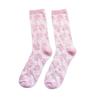 Meias Femininas Personalizadas, Meias Casuais com Estampa Floral Estéreo em Relevo para Primavera, Meias Retro de Cano Médio em 6 Cores