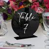 BT307 tarjeta de mesa redonda acrílica en blanco transfronteriza número de mesa para boda tarjeta de mesa DIY tarjeta de asiento personalizada