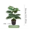 Árvore Simulada, Palmeira, Folha de Palmeira Leque, Planta Verde Simulada em Vaso, Paisagismo Residencial, Decoração de Interiores, Enfeites de Plantas Artificiais