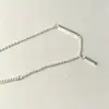 Pulsera geométrica simple de plata de ley 925, estilo coreano, moderna y única, con un diseño fresco y elegante, pulsera de plata para mujer