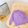 Suéter Suave para Hombre y Mujer para Niños Jersey de Punto de Manga Larga Ropa Interior para Mujer Bordado Caballo de Guerra Lana Ropa Cálida Moda