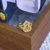 [Extracto de Calabaza Dorada] Nuevo Anillo Abierto de Calabaza Fulu Estilo Nacional Chinoiserie Medieval para Atraer Riqueza Anillo de Diseño Nicho para Mujeres