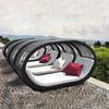 Conjunto Creativo de Sofás para Exteriores para Alojamiento, Popular en Redes Sociales, Cama Lounge para Piscina de Hotel Resort Nido de Pájaro de Ratán en la Costa de Bali
