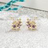 Brincos de pino de flor roxa de borboleta de lavanda design de nicho simples senso Mori pequenos brincos Mini Pick-free
