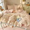Roupa de Cama Classe A para Maternidade e Bebês Capa de Edredom Individual Algodão Fofo de Camada Dupla Estilo Ins Capa de Edredom para Dormir sem Roupas Capa de Edredom para Dormitório Estudantil