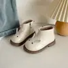 Botas Infantis com Forro de Lã, Novo Estilo Outono 2025, Botas Curtas Espessadas de Solado Macio para Meninas Pequenas, Botas de Princesa Estilosas para Crianças