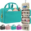 Neceser de Viaje para Mujer, Organizador de Maquillaje Multifuncional Colgante con Bolsillos Transparentes y Compartimentos