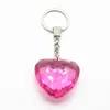 Transparente Acrílico Coração Amor Chaveiro Casal Coração Vermelho Chaveiro Artesanato Coração-em forma de Chaveiro Fábrica