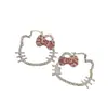 Pendientes de Gato Kt Dulces y Lindos para Niñas Pendientes Juguetones de Perro Salchicha Oso Pendientes Personalizados de Dibujos Animados de Hello Kitty