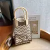 Bolsito Mini Lindo de Verano para Dama Versátil Moda Bolsa para Teléfono Móvil Bolso de Mano Tejido de Dibujos Animados Bolso de Hombro Bolso Cruzado