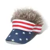 Transfronterizo Amazon Nuevo Día de la Independencia de EE. UU. Estrella Rayada Gorra Peluca Gorra de Béisbol Comercio Exterior