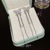 Pendientes de Borla de Mariposa con Circonita de Diseño de Nicho Lujo Accesible Pendientes de Gama Alta Aguja de Plata 925 Pendientes Elegantes de Moda
