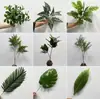 Arte Floral para Bodas Hojas Artificiales Verdes Plantas Patas de Pato Tropicales Madera Hojas de Magnolia Paisajismo Fotografía de Boda Posando Plantas Verdes