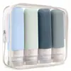 Conjunto de garrafas de silicone para viagem mais vendido da Amazon para cosméticos, incluindo shampoo e creme para as mãos