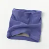Bufanda de forro polar con cuello alto de doble capa de temperatura constante para niños, también apta para adultos, estilo de dos piezas falsas, otoño e invierno