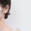 Pendientes de Tachuela con Forma de Corazón Plata de Ley 925 Moda Simple de Rosca Perla Pulida Tachuelas para el Cuidado del Oído Estilo Ins Joyería de Oreja de Plata Linda