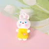Pingente de chaveiro de coelho pequeno e fofo chaveiro de coelho de arroz boneca chaveiro de coelho doce enfeites de chaveiro de coelho delicioso