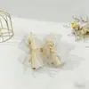 Pinza para el Cabello de Tul con Lazos y Perlas de Doble Capa Estilo Nuevo de Moda con Patrón de Rosa DIY Hecha a Mano Accesorio Versátil para el Cabello Pinza para el Cabello