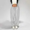Calça Casual Retro Americana Hip-Hop Transfronteiriça Amazon Calça de Moletom Esportiva Feminina Calça Longa Ampla Solta Dança de Jazz