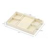 Bandeja para Joyas, Organizador de Almacenamiento de Aretes de Terciopelo Gris, Caja de Almacenamiento de Joyas con Cajón, Solución de Almacenamiento de Joyas