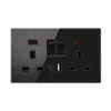 Comercio exterior estilo británico estilo europeo ultradelgado de vidrio oculto estilo 86 enchufable estilo británico estilo alemán carga rápida USB interruptor de 20A enchufe