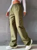Overoles explosivos transfronterizos para mujer, verano, delgados, cintura alta, pierna ancha, rectos, casuales, transpirables, estilo vintage americano, pantalones deportivos