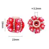 Corrente de Contas Flor de Trevo Diamantada de Alta Resistência Cruzada DIY Caneta com Contas Corrente para Celular Acessórios de Joias Material Atacado