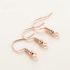 Pendientes de oro real con retención de color de hilo de 14k, accesorios para orejas hechos a mano, base chapada en cobre con cuentas de bola, venta al por mayor
