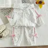 Roupas para Bebês Meninas 0-3A Primavera e Outono Jaqueta Esportiva com Zíper de Manga Longa + Calça Longa em Estoque