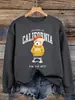 Para la Mejor Esperanza, Sudadera para Mujer con Estampado de Oso Lindo, Suéter Casual de Cuello Redondo, Estilo Urbano de Otoño