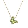 Collar de diseño de nicho de lujo ligero transfronterizo con personalidad retro de hip hop, nuevo collar de aleación de diamantes de imitación de mariposa dorado europeo y americano