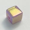 Direto da fábrica cebola em pó banhado a cores cubo quadrado diy corrente de celular material com contas pingente simples acessórios contas soltas