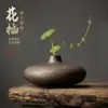 Jarrón de Cerámica Wabi-Sabi Zen Manchado Chino Arreglo de Flores Secas Decoraciones Retro Nostálgicas Adornos Decorativos Encimera Arreglo de Flores Hidropónicas