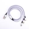 Cable de Carga Trenzado de Nylon Uno a Tres para el Año del Caballo 2026, Logo Personalizable para Reunión Anual, Cable de Datos de Carga Rápida Tres en Uno