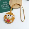Huayang Listo para Enviar Bolsita de Cordero de Cuero Llavero Colgante Accesorios Adorno para Mochila de Coche Festival de Medio Otoño Adorno Pequeño