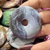 Ágata India de 50 mm Nostálgico Piedra Natural Moneda Antigua Hebilla de Paz Juguete de Mano Colgante DIY Collar