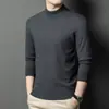 Suéter de Lana Puyuan 2025 Nuevo para Hombre Invierno Cuello Alto Casual Color Sólido Tejido Grueso Suéter Básico